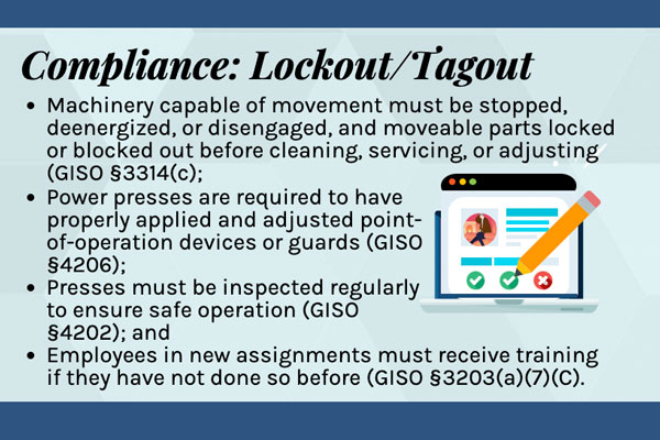 Compliance-lockout-tagout - | CAL-OSHA Reporter